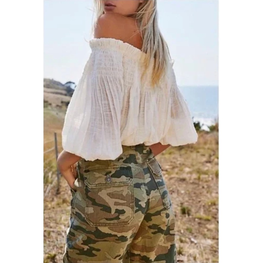 We The Free Remy Camo Crop Pants in Moss Green Size 25 - Picture 12 of 12